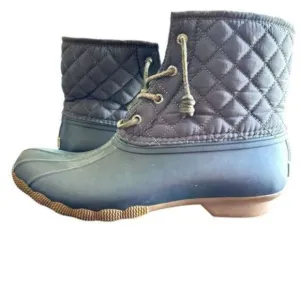 EUC - Sperrys Top Sider Women’s Quilted Duck Boots - Navy Blue -Size 10