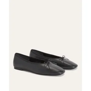 Everlane The Day Ballet Flat in Black Nappa Leather Shoes Size 6 NEW