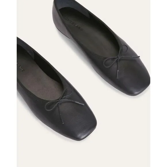 Everlane The Day Ballet Flat in Black Nappa Leather Shoes Size 6 NEW