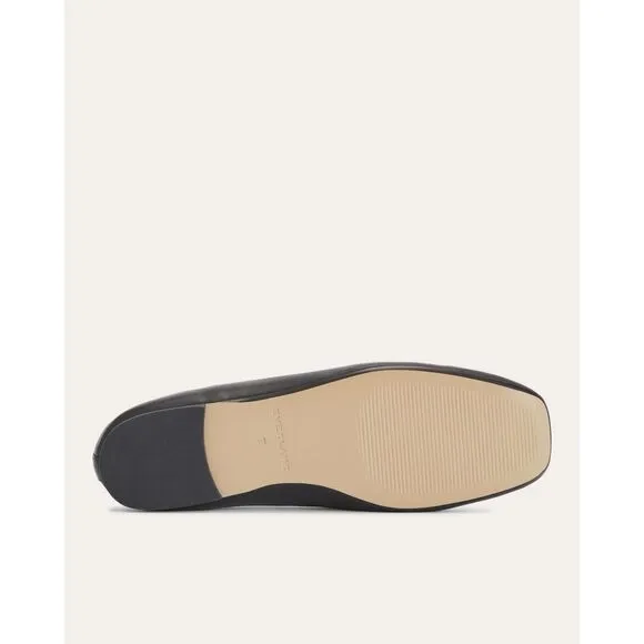 Everlane The Day Ballet Flat in Black Nappa Leather Shoes Size 6 NEW