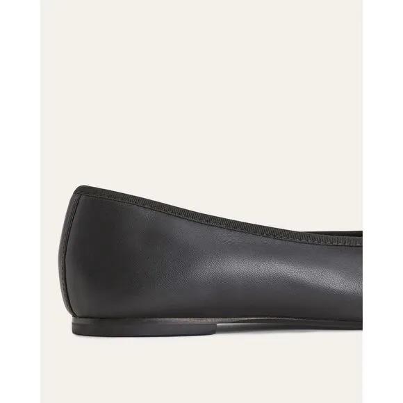 Everlane The Day Ballet Flat in Black Nappa Leather Shoes Size 6 NEW