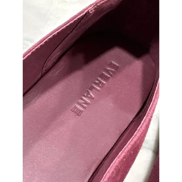 Everlane The Day Glove Flats in Bordeaux Suede 7.5 New Womens Shoes Ballet