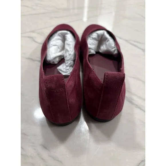 Everlane The Day Glove Flats in Bordeaux Suede 7.5 New Womens Shoes Ballet