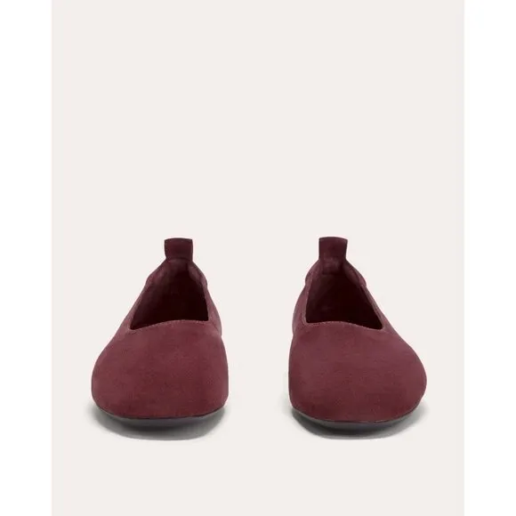 Everlane The Day Glove Flats in Bordeaux Suede 7.5 New Womens Shoes Ballet