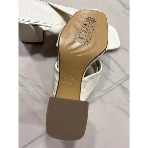 Everlane The Day Twist Heels in Canvas 6 New Womens High Heels Sandals