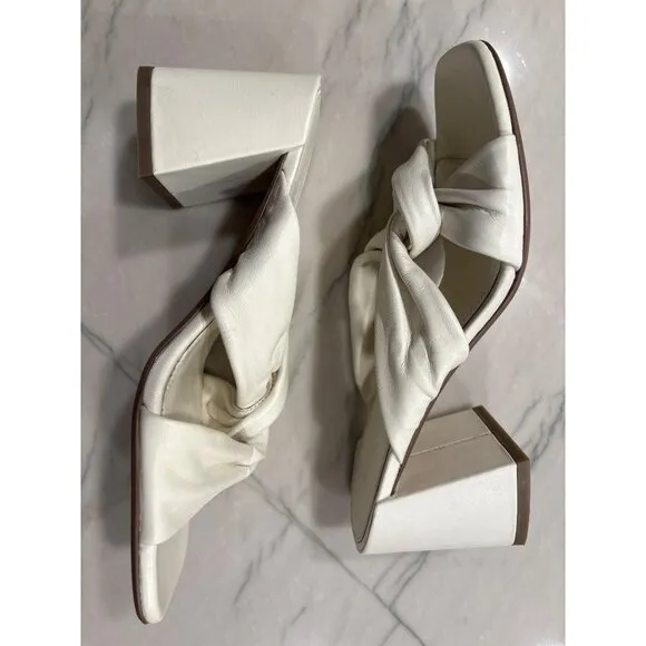 Everlane The Day Twist Heels in Canvas 6 New Womens High Heels Sandals