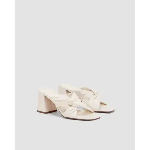 Everlane The Day Twist Heels in Canvas 6 New Womens High Heels Sandals