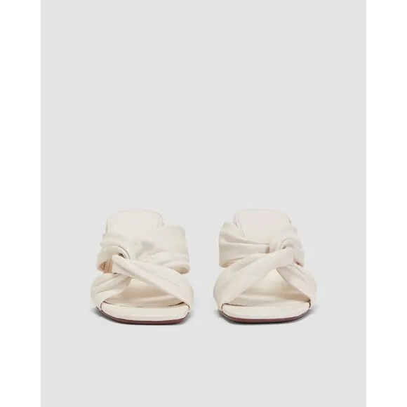 Everlane The Day Twist Heels in Canvas 6 New Womens High Heels Sandals
