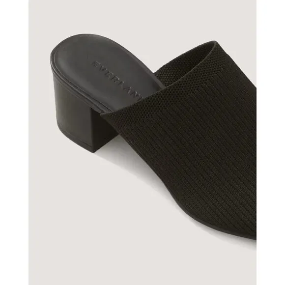 Everlane The Glove Mules in ReKnit Black 9.5 New Womens Slides Sandals Heels