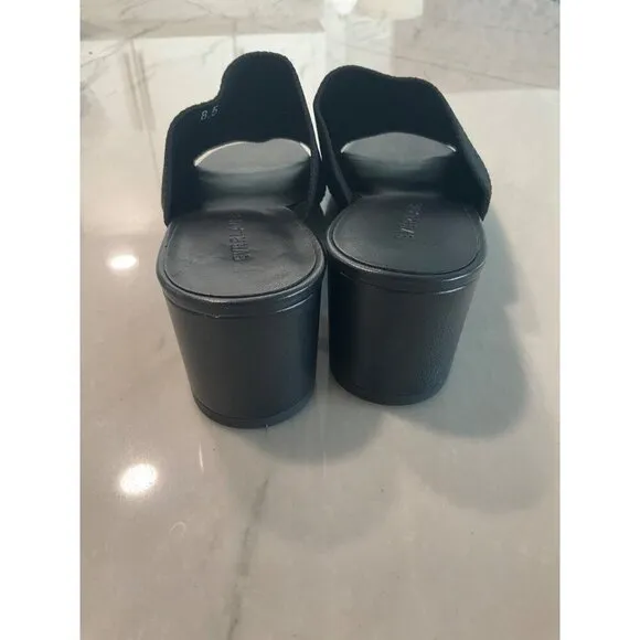 Everlane The Glove Mules in ReKnit Black 9.5 New Womens Slides Sandals Heels