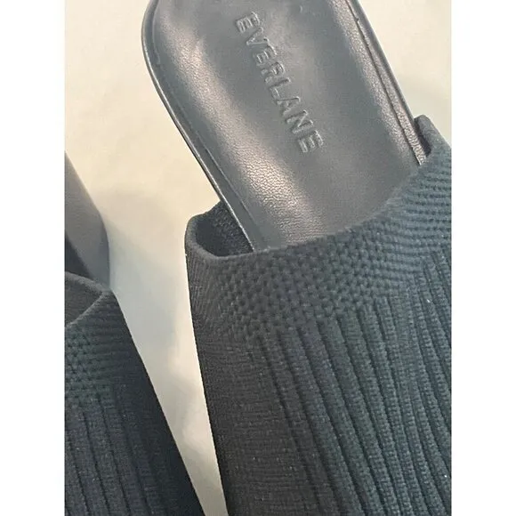 Everlane The Glove Mules in ReKnit Black 9.5 New Womens Slides Sandals Heels
