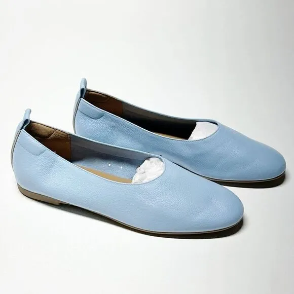 Everlane The Italian Leather Day Glove in Sky Blue Flats Ballets Size 6.5 NEW