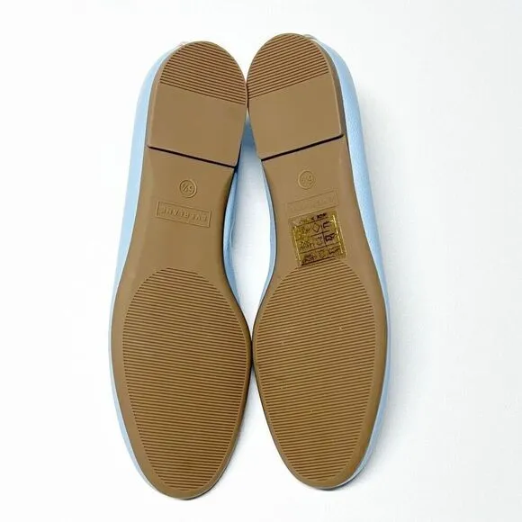 Everlane The Italian Leather Day Glove in Sky Blue Flats Ballets Size 6.5 NEW