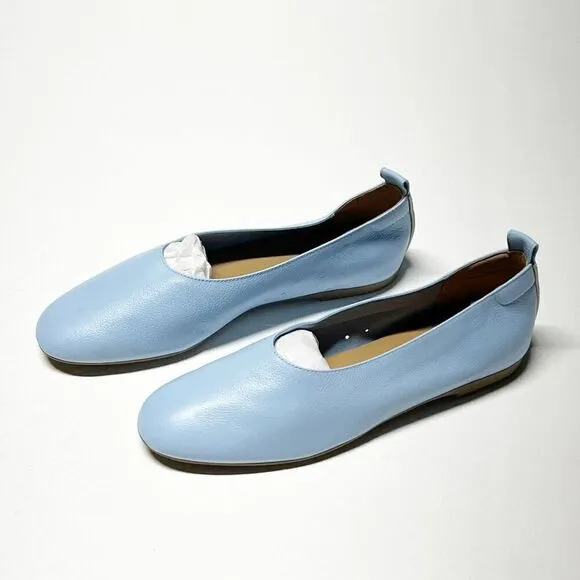 Everlane The Italian Leather Day Glove in Sky Blue Flats Ballets Size 6.5 NEW