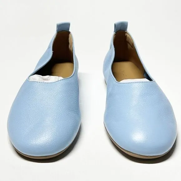 Everlane The Italian Leather Day Glove in Sky Blue Flats Ballets Size 6.5 NEW
