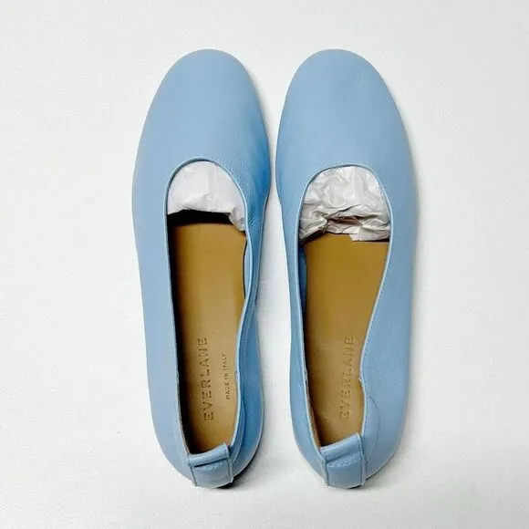 Everlane The Italian Leather Day Glove in Sky Blue Flats Ballets Size 6.5 NEW
