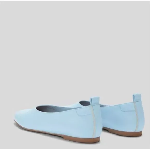 Everlane The Italian Leather Day Glove in Sky Blue Flats Ballets Size 6.5 NEW