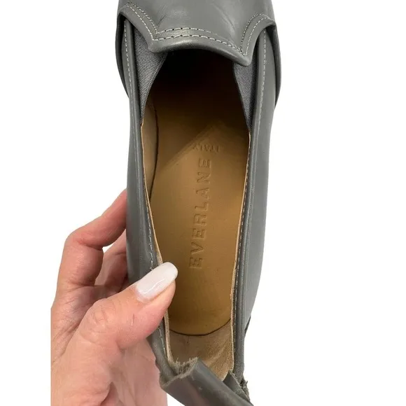 Everlane The Leather Street Shoe Point Toe Sneaker Grey Size 9