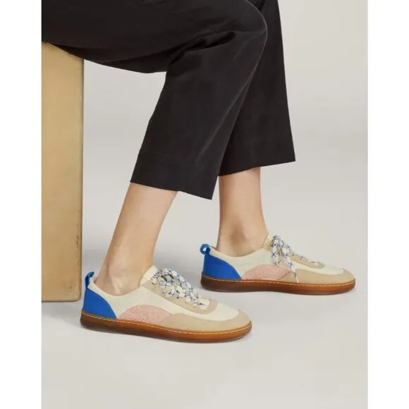 Everlane The Tread-Bare Sneakers in canvas Lapis Blue Red 6 New Womens Shoes