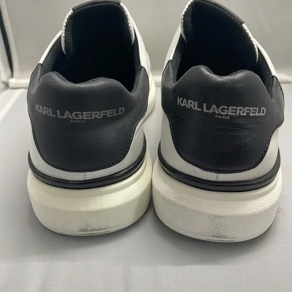 Excellent Condition Karl Lagerfeld Fashion Sneakers White Men’s Size 9.5 &amp;10.5