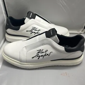 Excellent Condition Karl Lagerfeld Fashion Sneakers White Men’s Size 9.5 &amp;10.5