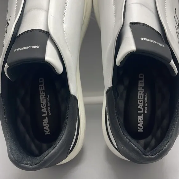 Excellent Condition Karl Lagerfeld Fashion Sneakers White Men’s Size 9.5 &amp;10.5