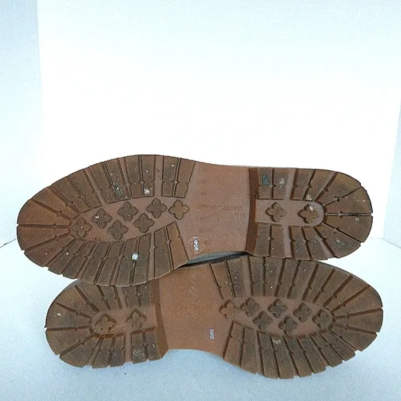 Excellent Used Lucky Brand Tomber Genuine Suede Lug Sole Slip-On Penny Loafers 9