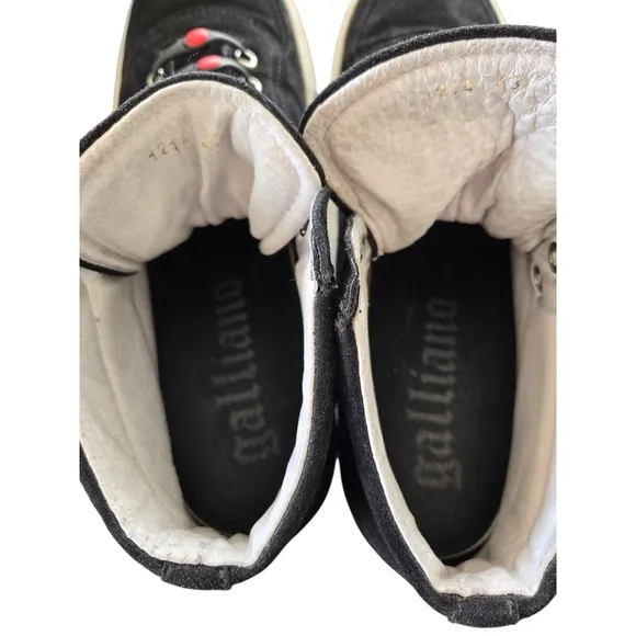 Extremely Rare Designer Galliano Men's High-Top Sneakers Sz 9.5-10 Numbered 1214