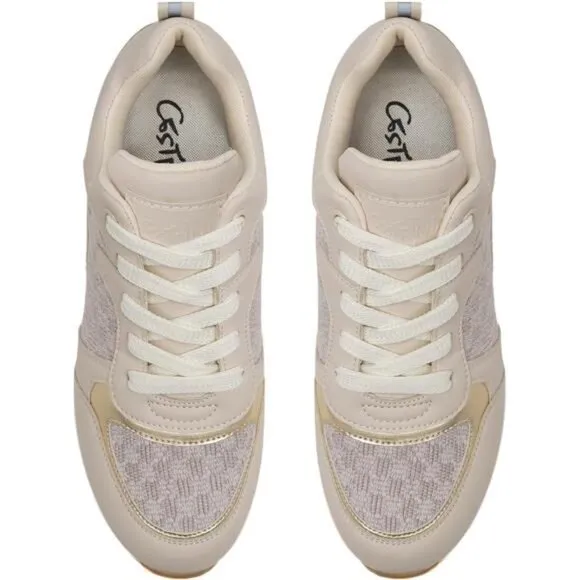 Fashion Wedge Heeled Sneakers for Women W142-beige
