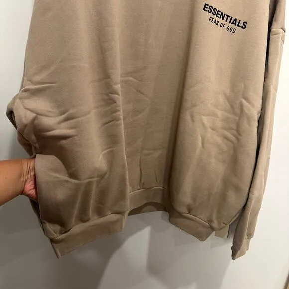 Fear of God Essentials Hoodie XL Desert Sand | Streetwear Sweatshirt | NWT