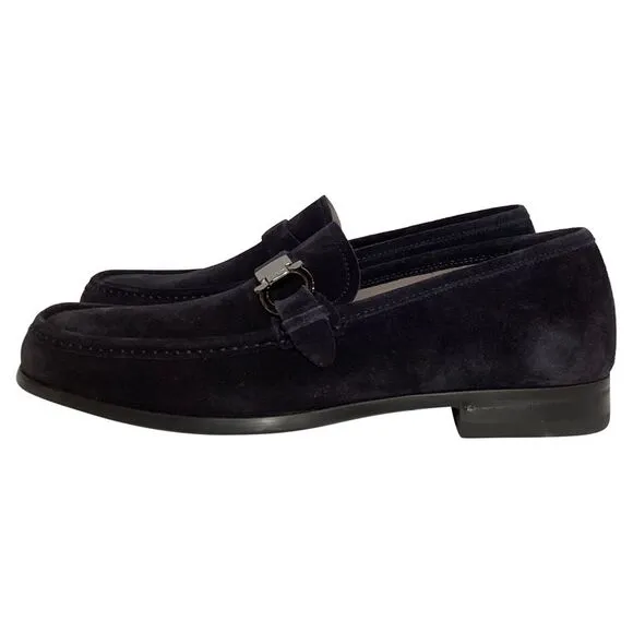 Ferragamo Adam Loafers in Black Suede