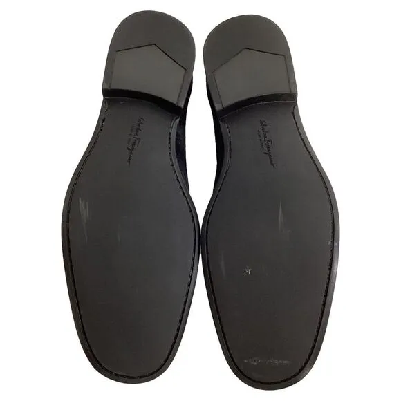 Ferragamo Adam Loafers in Black Suede