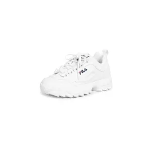 FILA WOMEN'S DISRUPTOR II PREMIUM COMFORTABLE SNEAKERS, WHITE/NAVY/RED, 11