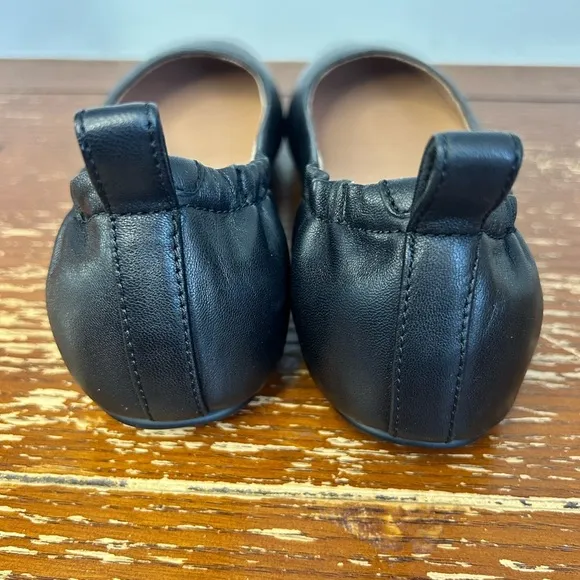 FitFlop Allegro Comfy And Cute Black Leather Ballet Flats Women's Size 6.5