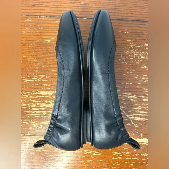 FitFlop Allegro Comfy And Cute Black Leather Ballet Flats Women's Size 6.5