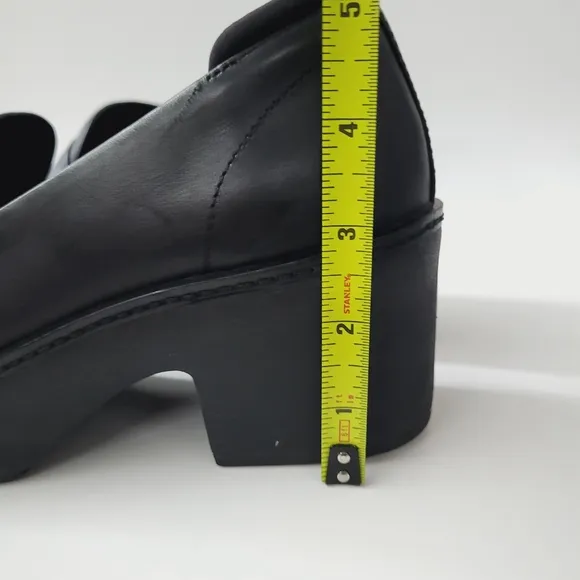 Fitflop Pilar Leather Platform Loafers Black Women’s Size 10