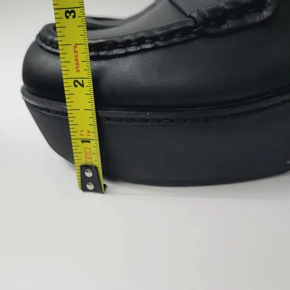 Fitflop Pilar Leather Platform Loafers Black Women’s Size 10