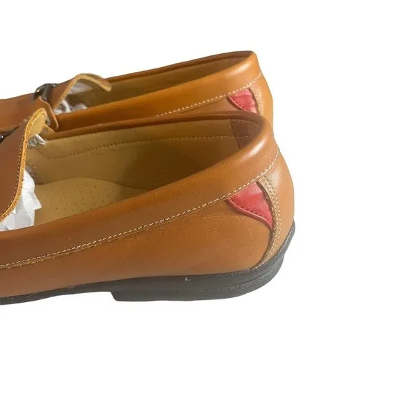 FJ Footjoy Men's Size 9 Driving Loafers Shoes Casual Tan Leather Horse Bit