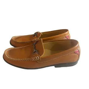 FJ Footjoy Men's Size 9 Driving Loafers Shoes Casual Tan Leather Horse Bit