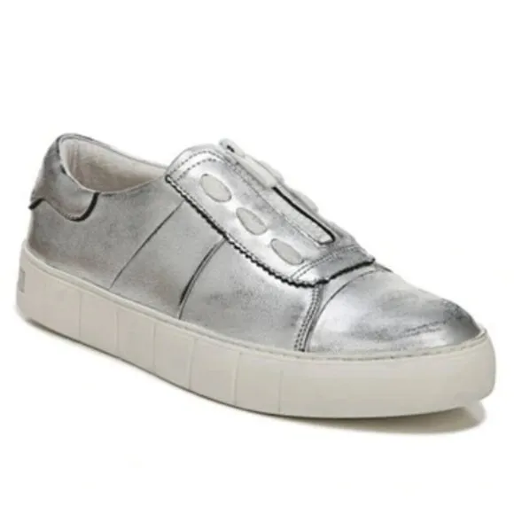 Franco Sarto Issake Womens Leather Distressed Casual and Fashion Sneakers