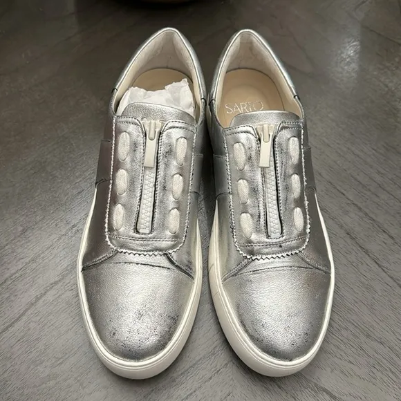 Franco Sarto Issake Womens Leather Distressed Casual and Fashion Sneakers