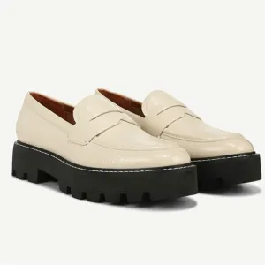 Franco Sarto Women’s Balin Lug Sole Penny Loafers in putty white - size 10
