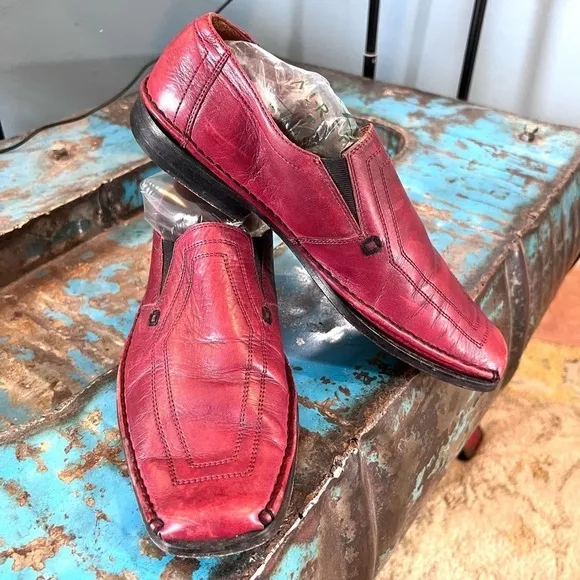 Fratelli, Rich Wine Leather, Slip-On Loafers,Elastic Darts for Extreme Comfort