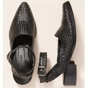 Freda Salvador Woven Ankle Strap Flats