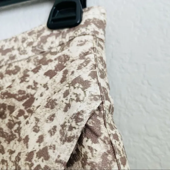 Free People Animal Print Faux Leather Mini Skirt