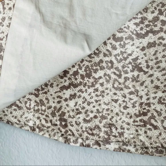 Free People Animal Print Faux Leather Mini Skirt