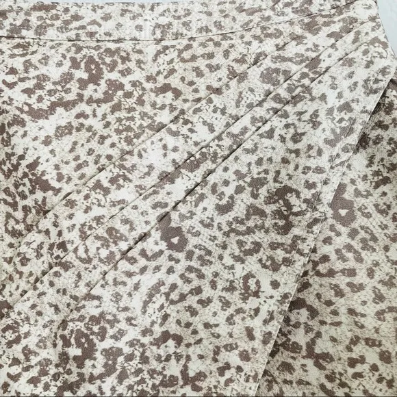 Free People Animal Print Faux Leather Mini Skirt