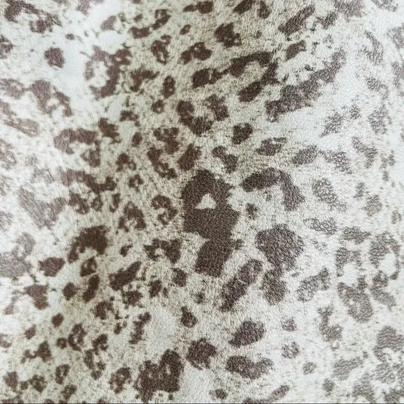 Free People Animal Print Faux Leather Mini Skirt