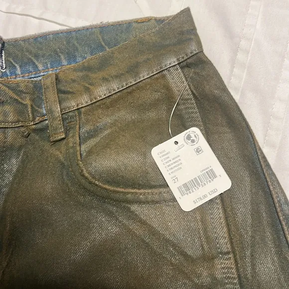 Free People | Good Luck Coated Jeans NWT