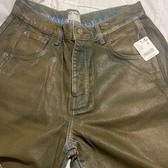 Free People | Good Luck Coated Jeans NWT